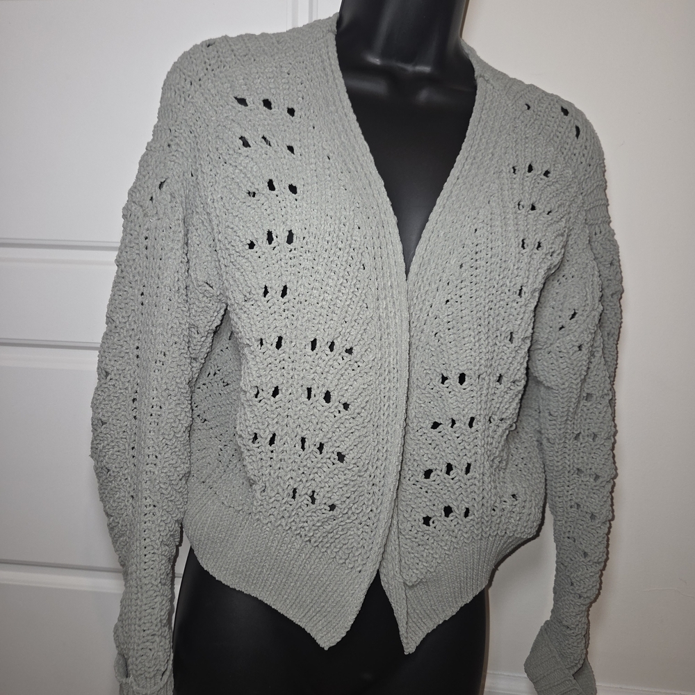 Light Open-Front Knit Cardigan Sweater